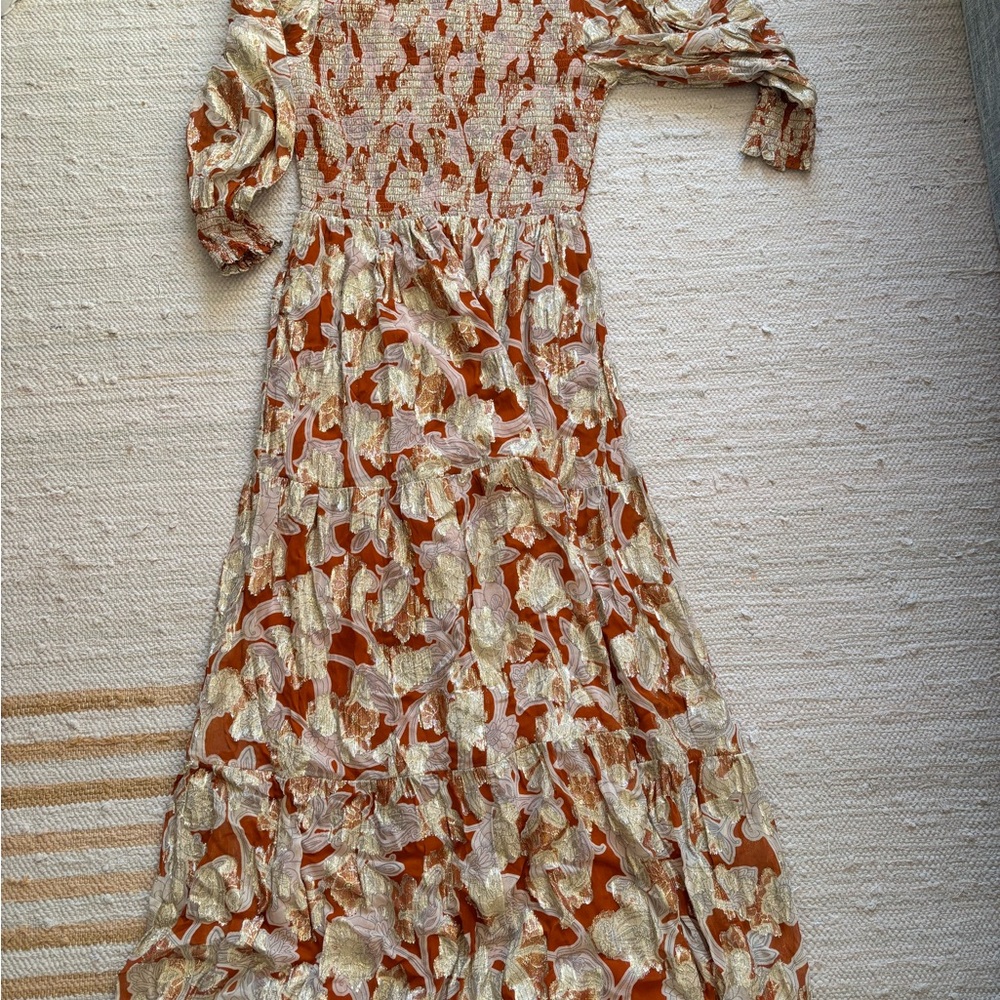 Boden Autumn Floral Long Sleeve Dress